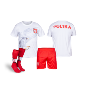 Strój sportowy + getry Polska orzeł pikujący