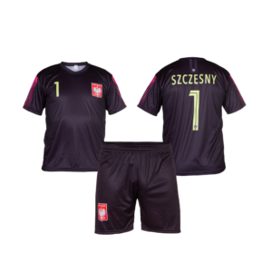 strój piłkarski Szczęsny Polska czarny