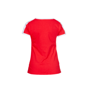 Koszulka bawełniana damska kibica POLSKI - czerwona orzeł