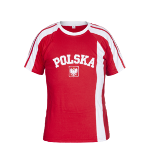Koszulka bawełniana kibica POLSKI czerwona (KB-12)