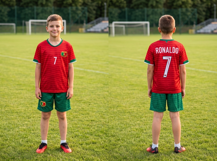 Strój sportowy RONALDO PORTUGALIA koszulka + spodenki - obrazek 2