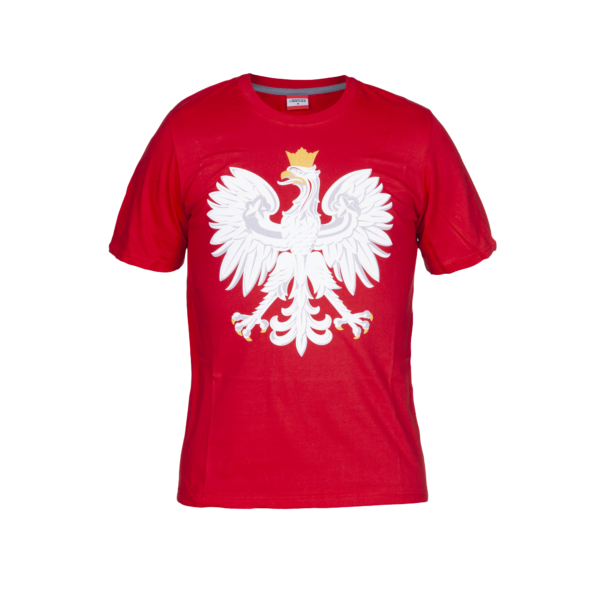 koszulka-bawełniana-kibica-POLSKI-duży-orzeł-czerwona-KB-08