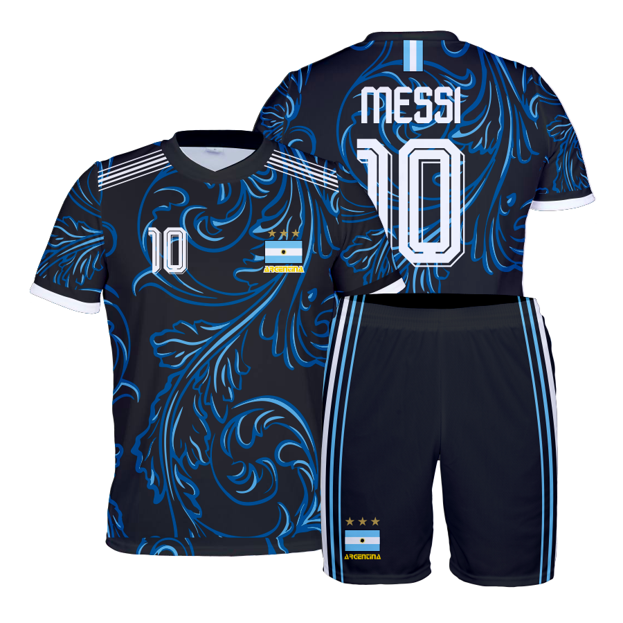 Strój sportowy MESSI ARGENTYNA WYJAZDOWY GRANATOWY koszulka + spodenki - obrazek 6