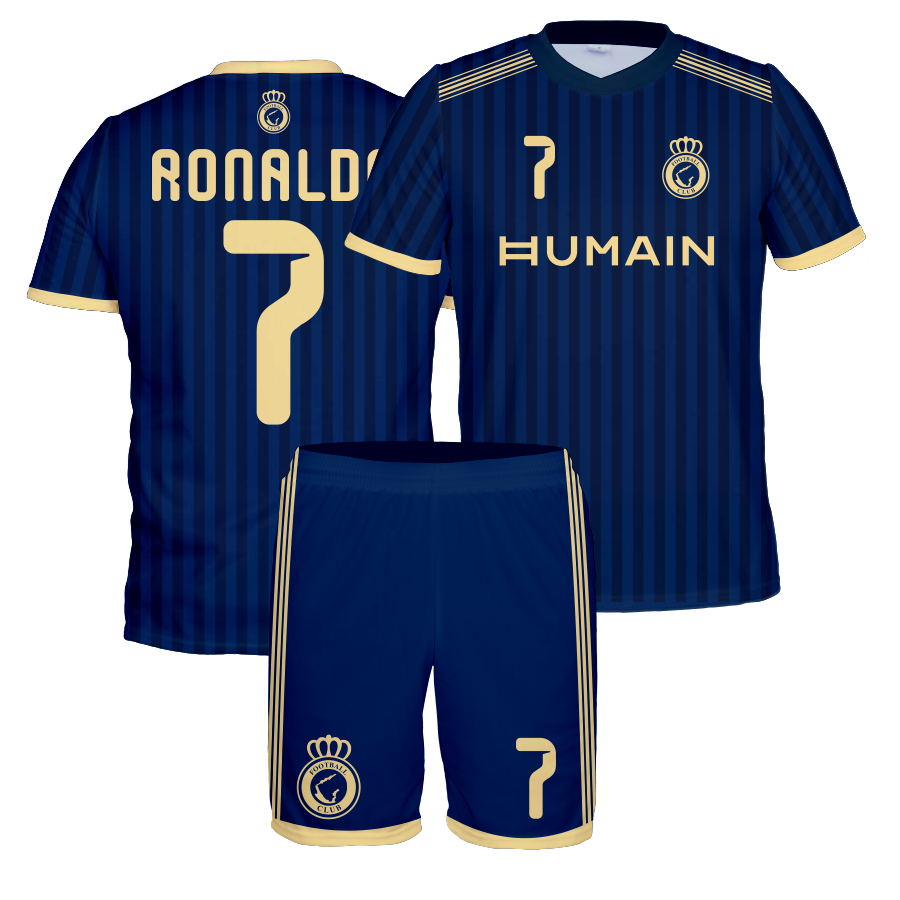 Strój sportowy RONALDO AL NASSR GRANATOWY WYJAZDOWY 2026 koszulka spodenki getry - obrazek 3