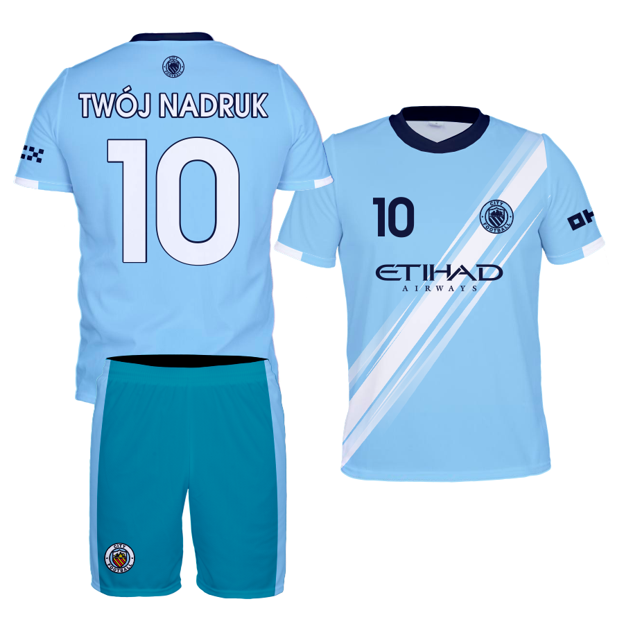 Strój sportowy CITY TWÓJ NADRUK + spodenki + getry - obrazek 2