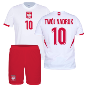 Strój sportowy  POLSKA BIAŁA REPREZENTACJA TWÓJ NADRUK + spodenki